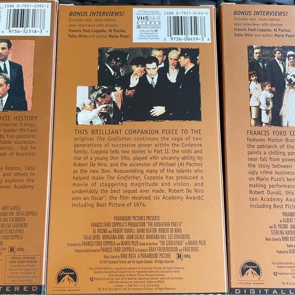 The Godfather Trilogy Box Set VHS - Picture 12 of 16